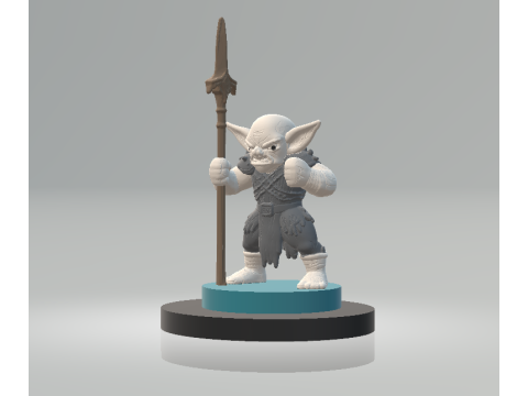 Lutador Goblin Chibi 3d printable model Modelo de Impressão 3D