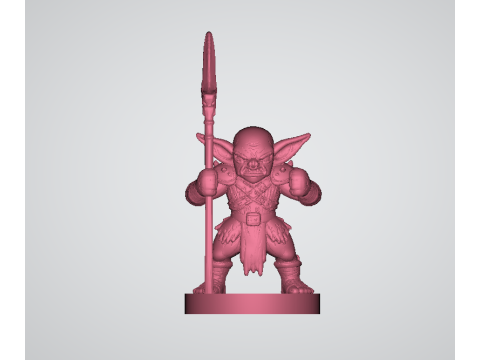 Lutador Goblin Chibi 3d printable model Modelo de Impressão 3D
