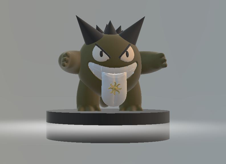 Gengar cartoon toy 3ed printabvle model 3D printmodel .c4d .max .obj .3ds .fbx .stl .blend 