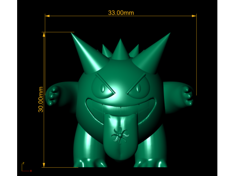 Gengar cartoon toy 3ed printabvle model 3D printmodel
