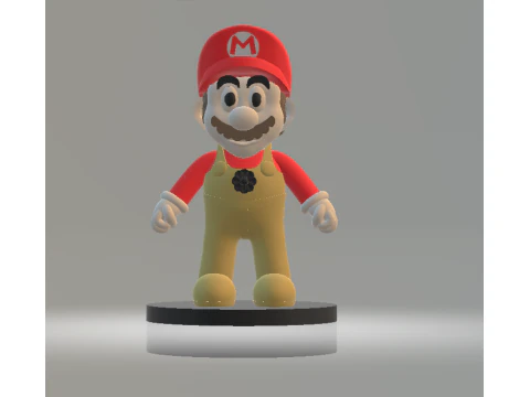 Cartoon loodgieter held 3D-afdrukbaar model 3D printmodel