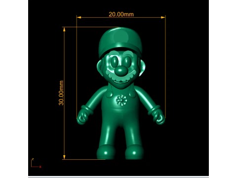 Cartoon Plumber Hero 3d printable model 3D Print Model
