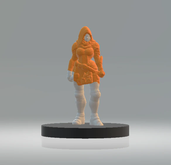 Hooded Female Character 3d printable model 3D Print Model .c4d .max .obj .3ds .fbx .stl .blend 