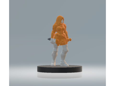 Hooded Female Character 3d printable model 3D 打印模型