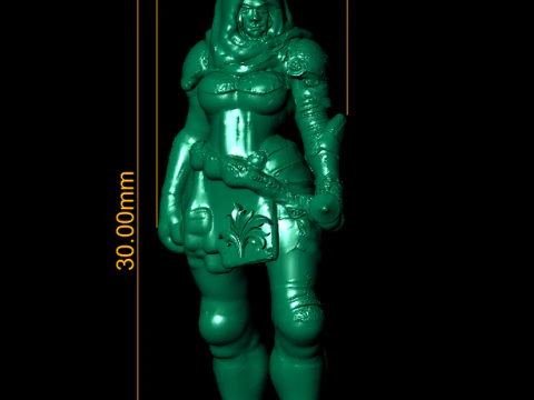 Hooded Female Character 3d printable model 3D Print Model