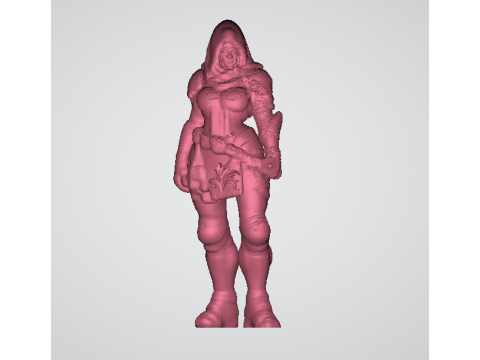 Hooded Female Character 3d printable model 3D 打印模型