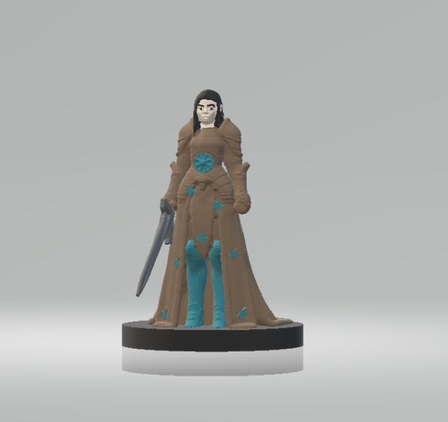 Cultist Fanatic Female 3d printable model 3Dプリントモデル .c4d .max .obj .3ds .fbx .stl .blend