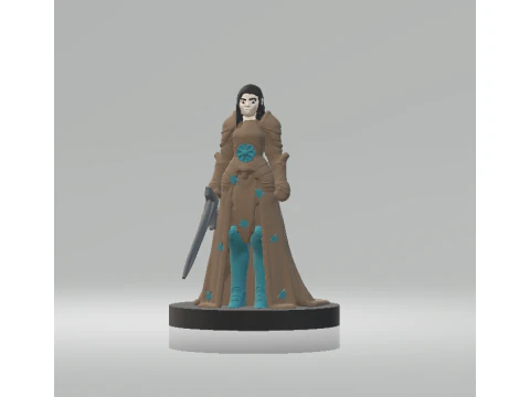 3D модель культиста-фанатика-женщины для печати 3D Принт Модель