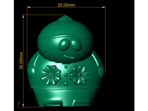 Eric cartman 3d printable model Model Cetak 3D