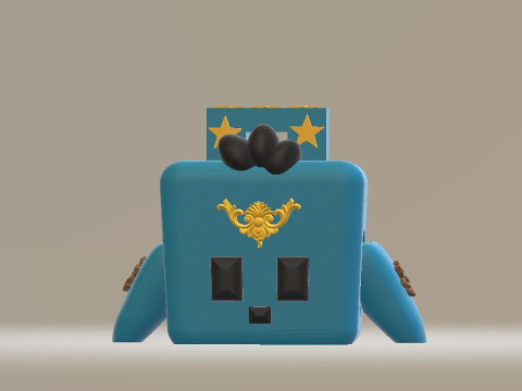 Box man toy 3d printable model 3Dプリントモデル