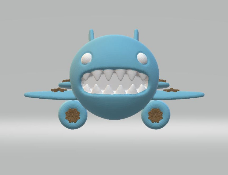 Cartoon airplane 3d printable model Modelo de Impressão 3D .c4d .max .obj .3ds .fbx .stl .blend