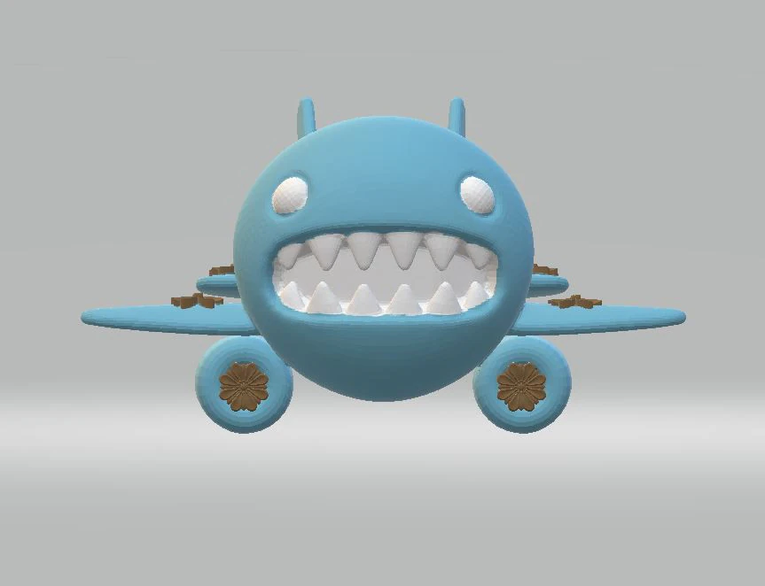 Cartoon airplane 3d printable model 3D Print Model .c4d .max .obj .3ds .fbx .stl .blend 
