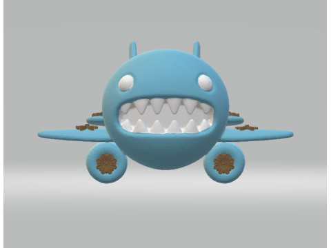 Cartoon airplane 3d printable model Modelo de Impressão 3D