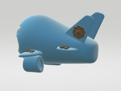 Cartoon airplane 3d printable model Modelo de Impressão 3D