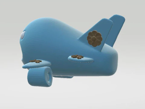 Cartoon airplane 3d printable model 3D Print Model