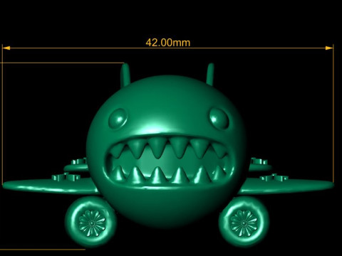Cartoon airplane 3d printable model Modelo de Impressão 3D