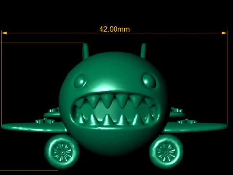 Cartoon airplane 3d printable model 3D Print Model