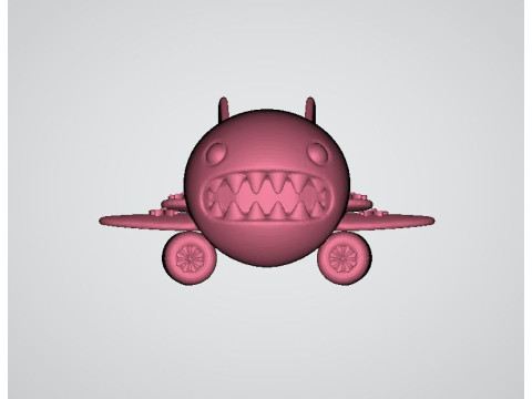 Cartoon airplane 3d printable model Modelo de Impressão 3D