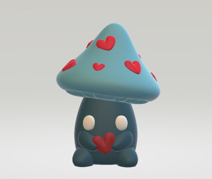 Mushroom giro 3d printable model Modello di stampa 3D .c4d .max .obj .3ds .fbx .stl .blend 