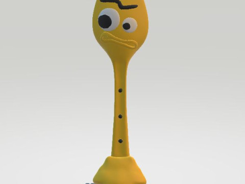 Cartoon spork 3d printable model Modelo de Impressão 3D