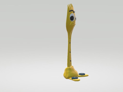 Cartoon spork 3d printable model 3D Print Model