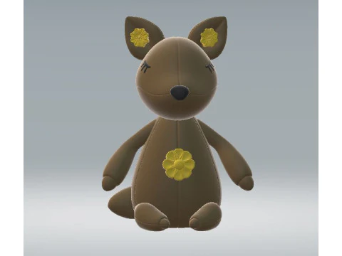 Cartoon kangaroo 3d printable model 3D Print Model