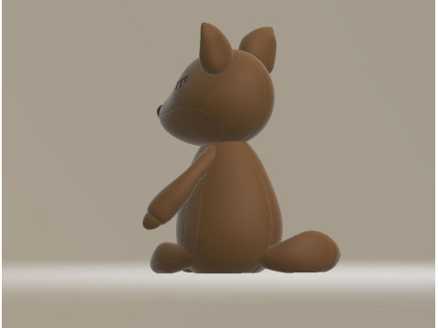 Cartoon kangaroo 3d printable model Model Cetak 3D