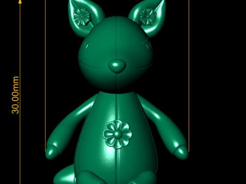Cartoon kangaroo 3d printable model 3D Print Model