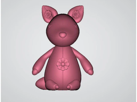 Cartoon kangaroo 3d printable model 3D Print Model