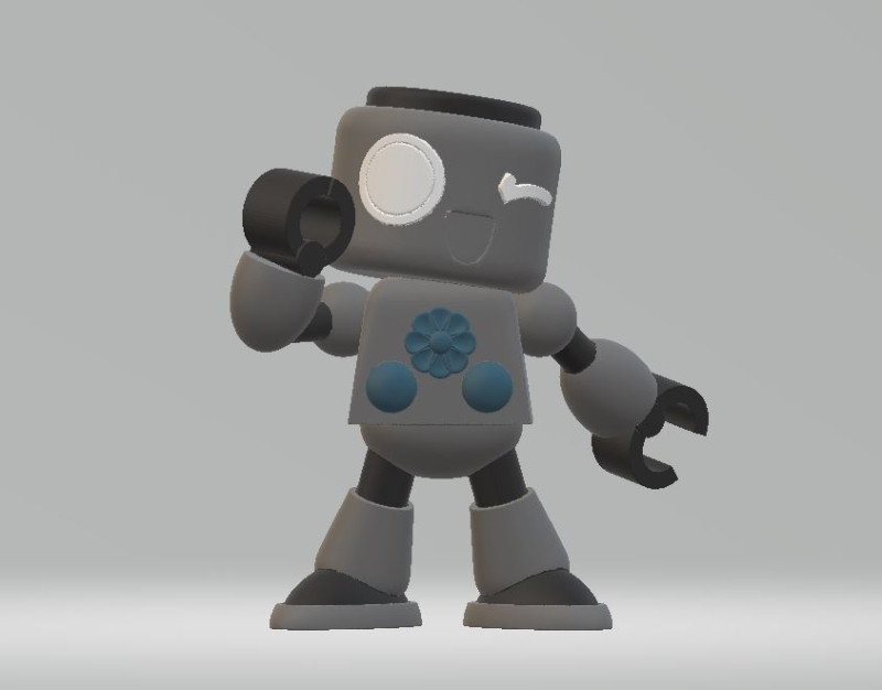 Cute robot toy 3d printable model 3D Print Model .c4d .max .obj .3ds .fbx .stl .blend 
