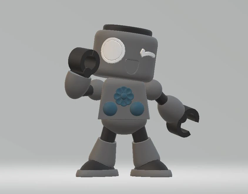 Cute robot toy 3d printable model 3D Print Model .c4d .max .obj .3ds .fbx .stl .blend 