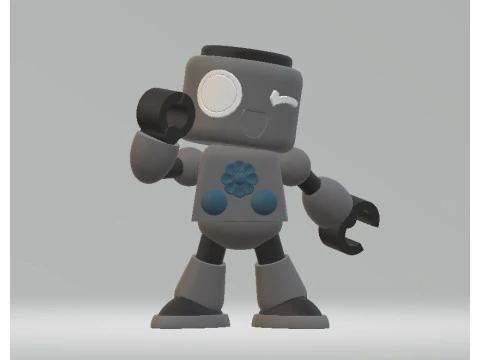 Mainan robot lucu model cetak 3d Model Cetak 3D