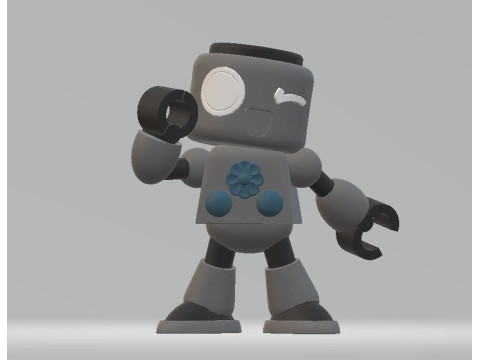 Cute robot toy 3d printable model 3D Print Model