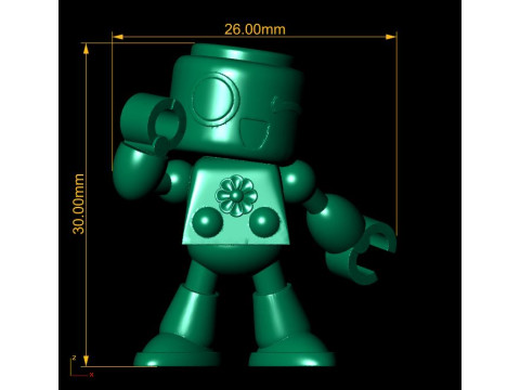 Cute robot toy 3d printable model 3D Print Model