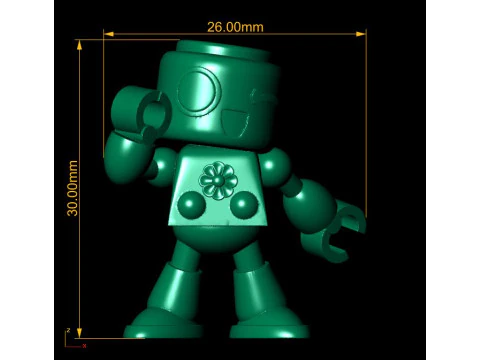 Cute robot toy 3d printable model 3D Print Model