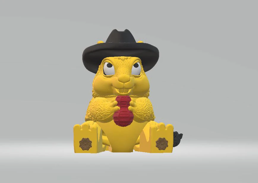 Cartoon squirrel 3d printable model 3D Print Model .c4d .max .obj .3ds .fbx .stl .blend