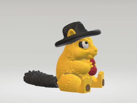 Cartoon squirrel 3d printable model 3D Print Model