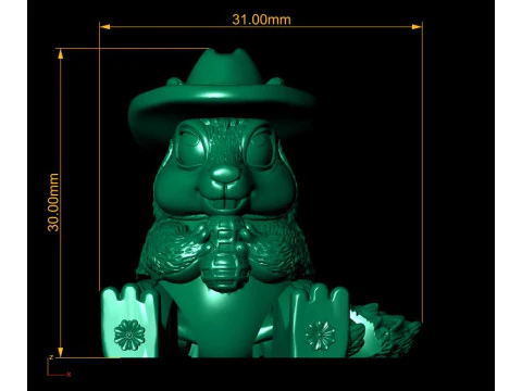 Cartoon squirrel 3d printable model 3D Print Model