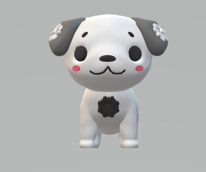 Dog puppy toy 3d printable model 3D प्रिंट मॉडल .c4d .max .obj .3ds .fbx .stl .blend 