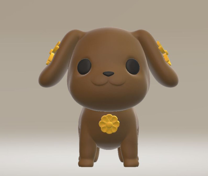 Cute puppy toy 3d printable model 3D 打印模型 .c4d .max .obj .3ds .fbx .stl .blend 