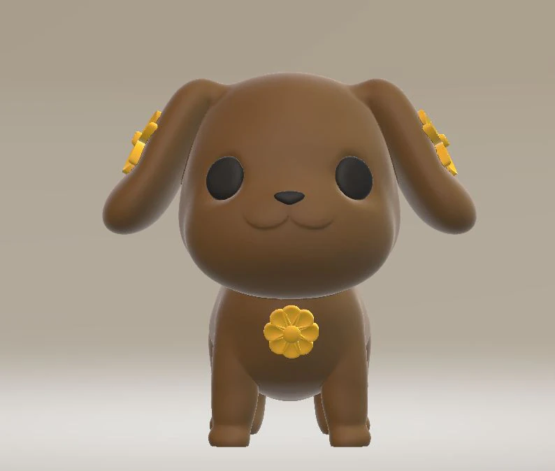 Cute puppy toy 3d printable model 3D Print Model .c4d .max .obj .3ds .fbx .stl .blend 