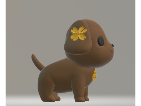Cute puppy toy 3d printable model 3D 打印模型