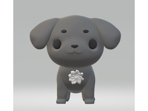 Black puppy toy 3d printablle model Modello di stampa 3D