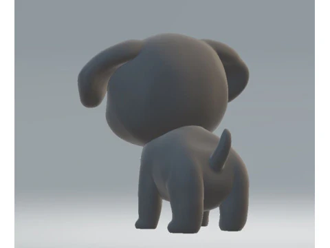 Black puppy toy 3d printablle model 3D Print Model