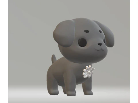Black puppy toy 3d printablle model 3D Print Model
