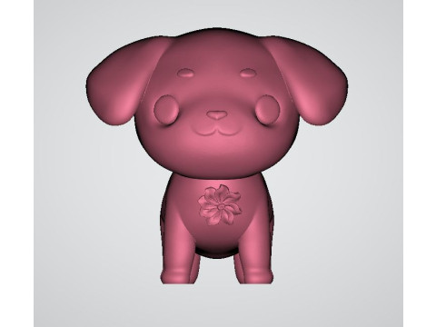 Black puppy toy 3d printablle model 3D 打印模型