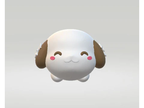 Model cetak 3d Anjing Chibi Model Cetak 3D