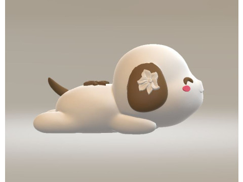 Chibi Dog 3d printable model 3D प्रिंट मॉडल