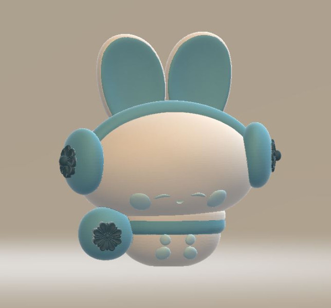 Rabbit toy 3d printabel model 3D Druckmodell .c4d .max .obj .3ds .fbx .stl .blend 