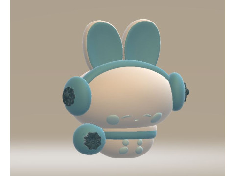 Rabbit toy 3d printabel model 3D Druckmodell